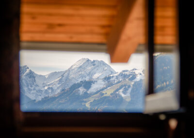 Aussicht Schlafzimmer Schlick Hütte