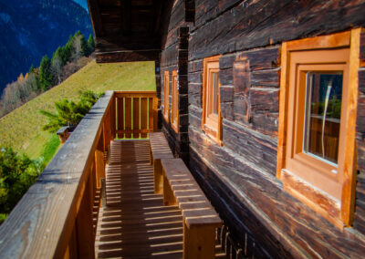 Balkon Grasreit Hütte